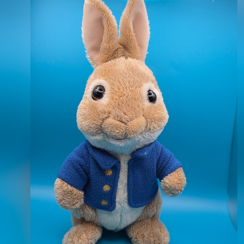 Plush Rabbit Toy with Blue Jacket Peter Rabbit
